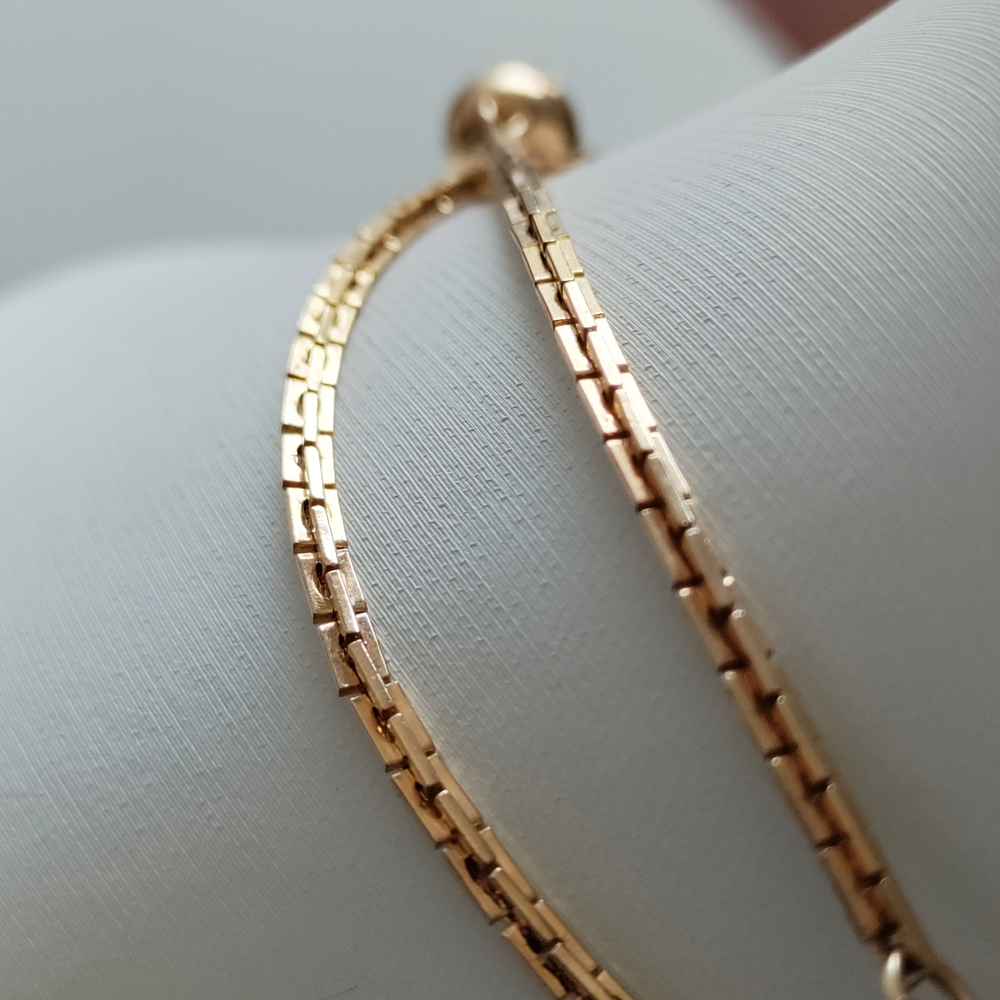 Avon Gold Tone Rope Chainwith Gold Beads Necklace 26 inches in Length - 1980s